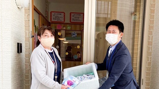 森永乳業様からプレゼント赤とんぼ保育園