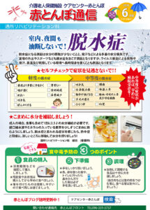 赤とんぼ通信６月号-表
